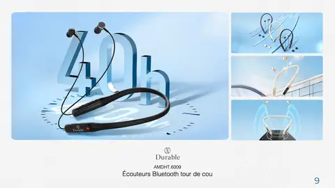 Écouteurs Bluetooth tour de cou