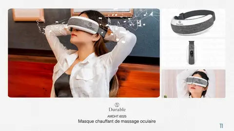 Masque chauffant de massage oculaire