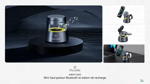 Mini haut-parleur Bluetooth et station de recharge