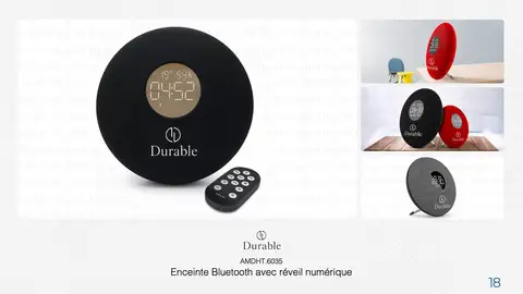 Enceinte Bluetooth avec réveil numérique