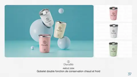 Gobelet double fonction de conservation chaud et froid
