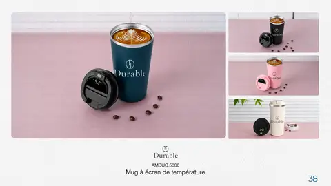 Mug à écran de température