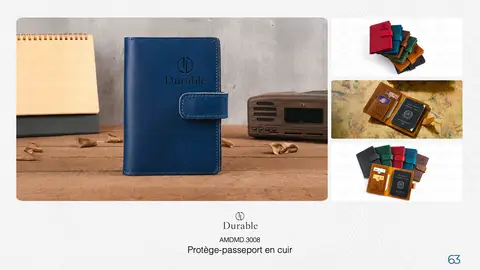 Protège-passeport en cuir