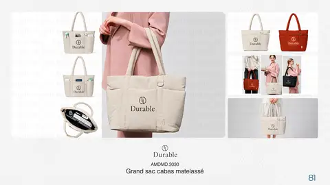 Grand sac cabas matelassé
