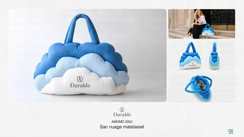 Sac nuage matelassé