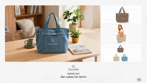Sac cabas full denim