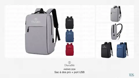 Sac à dos pro + port USB