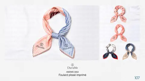 Foulard plissé imprimé