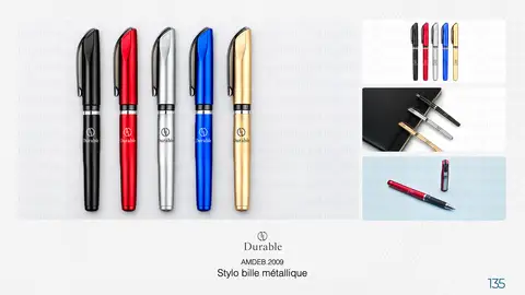 Stylo bille métallique