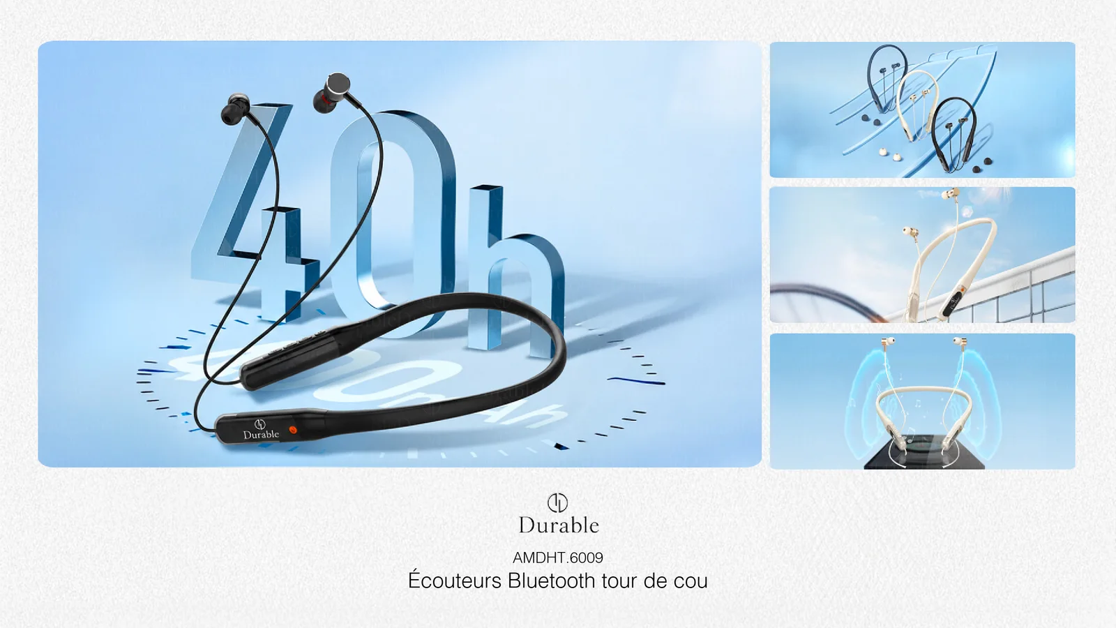 Écouteurs Bluetooth tour de cou