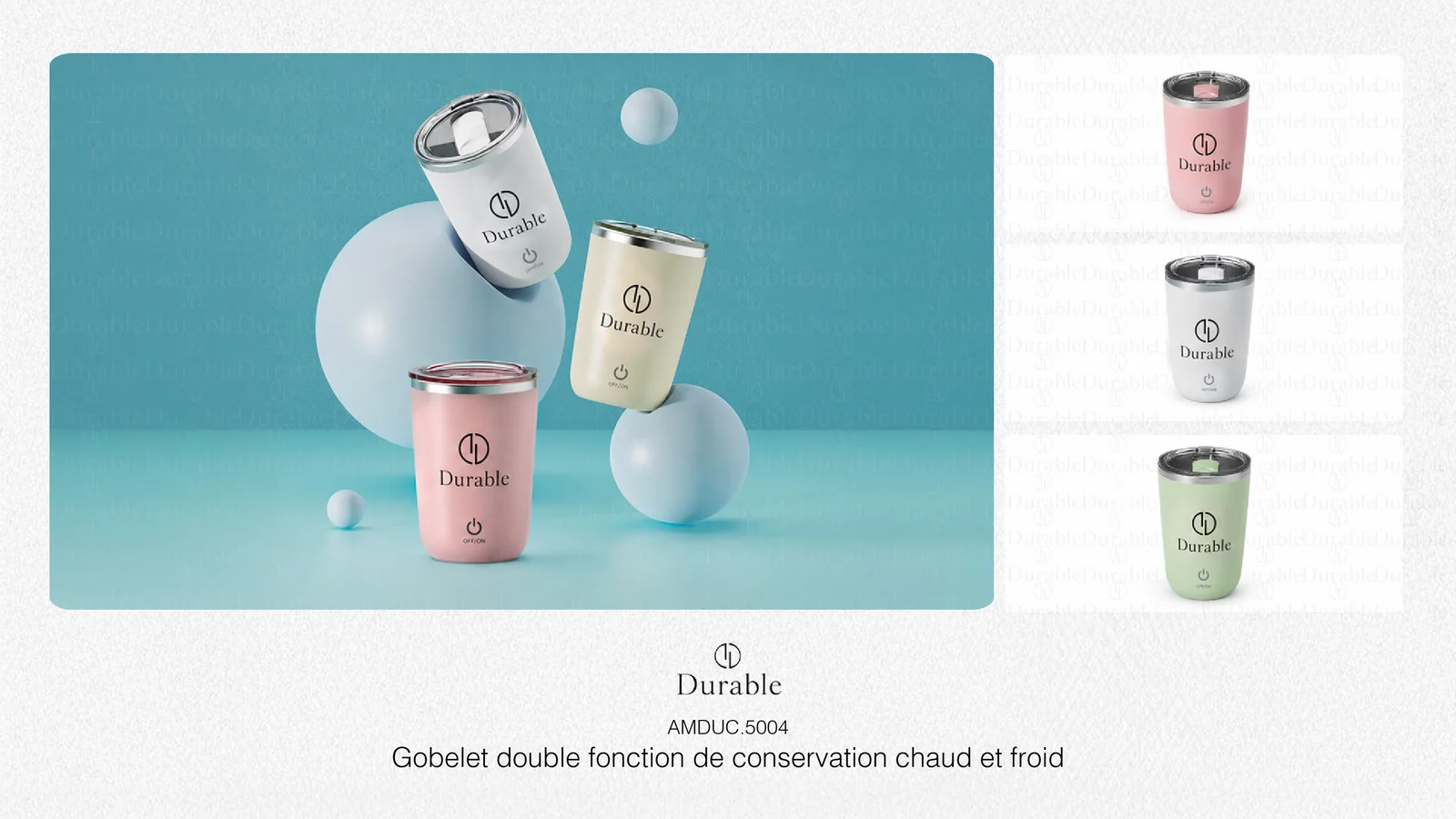 Gobelet double fonction de conservation chaud et froid