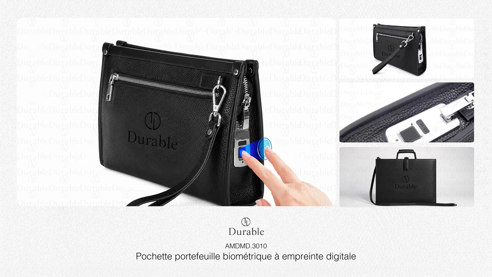 Pochette portefeuille biométrique à empreinte digitale