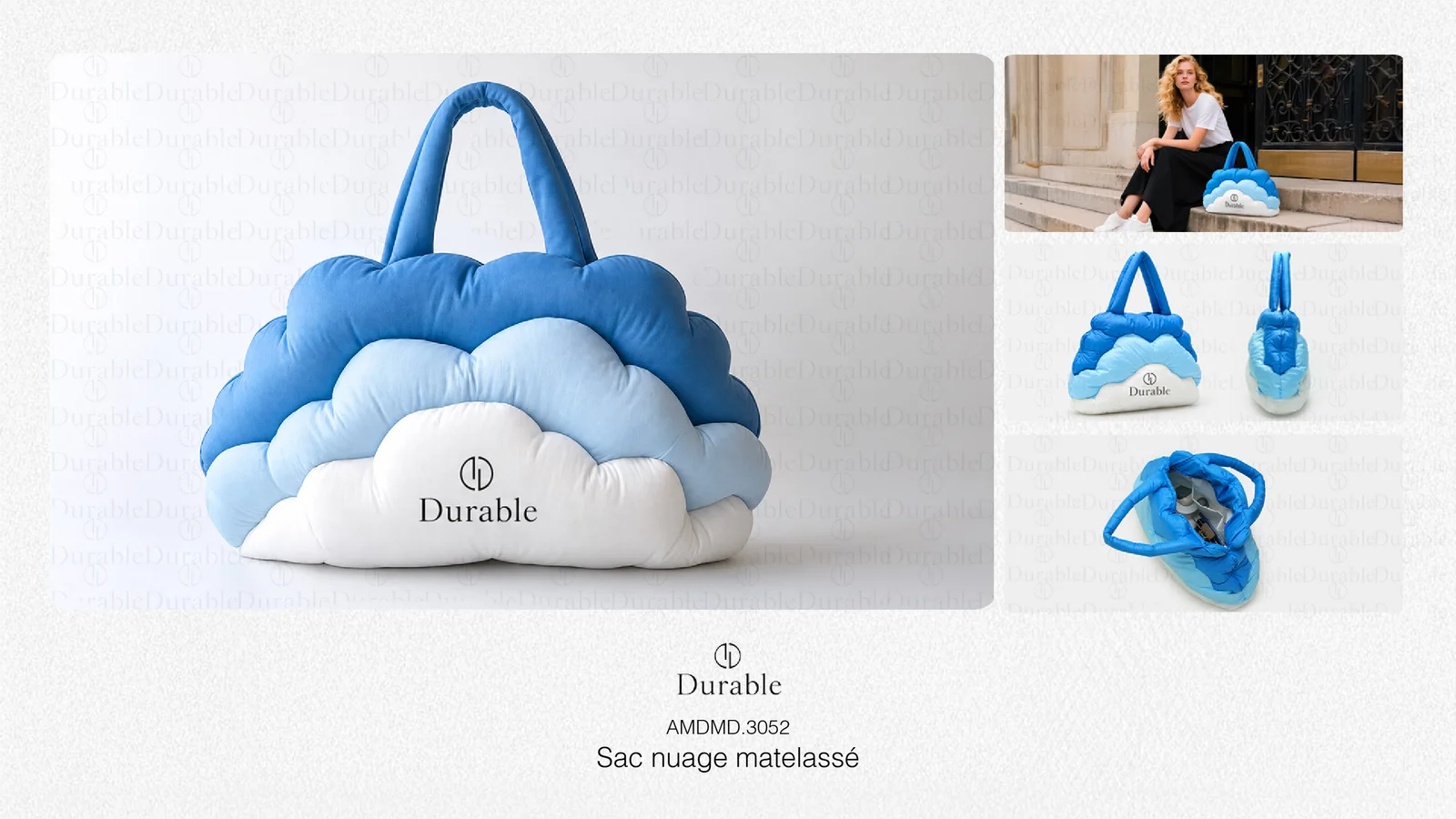 Sac nuage matelassé