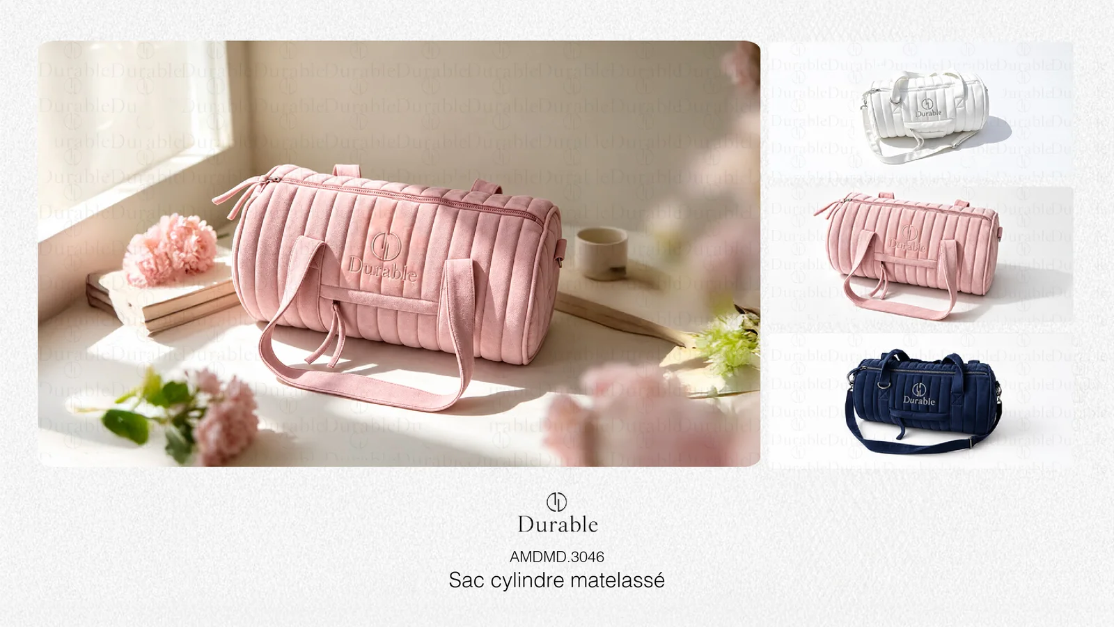 Sac cylindre matelassé