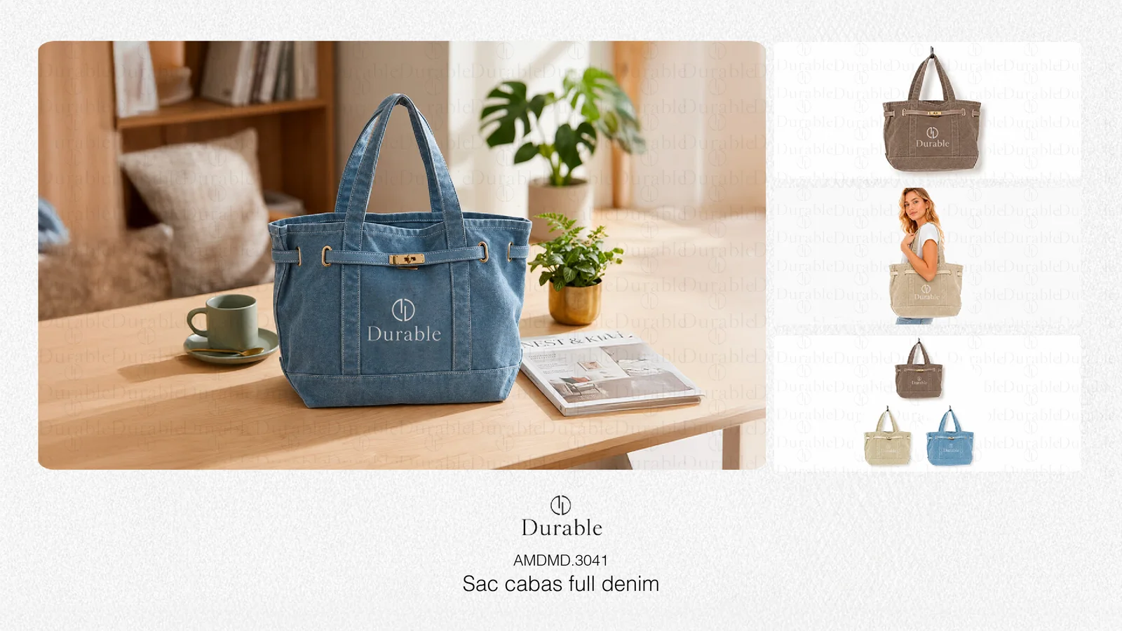 Sac cabas full denim