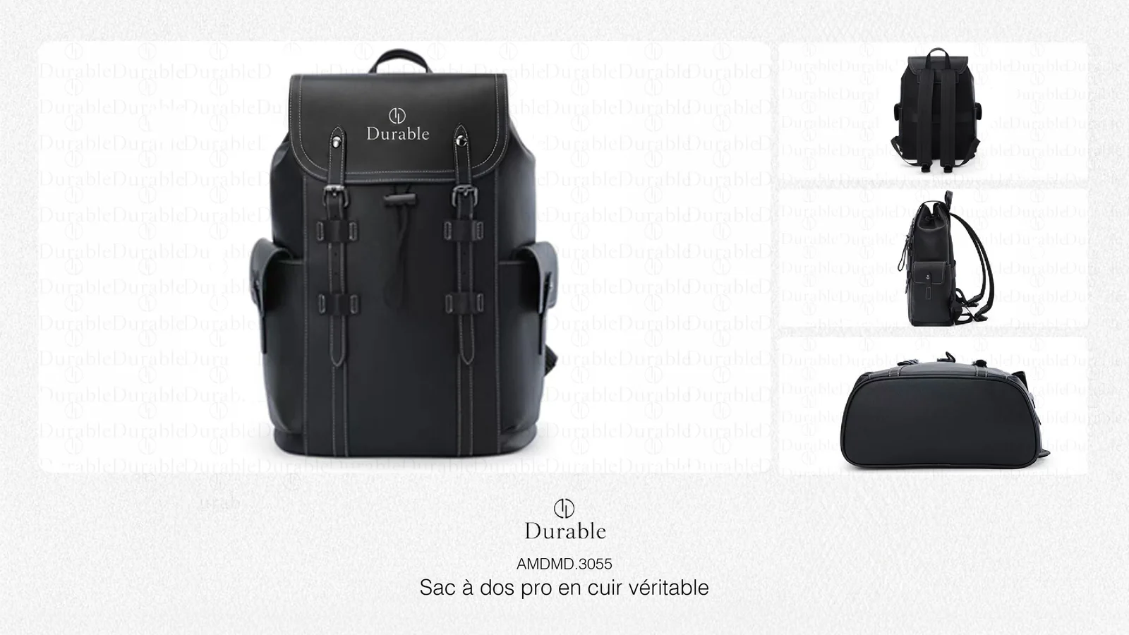 Sac à dos pro en cuir véritable