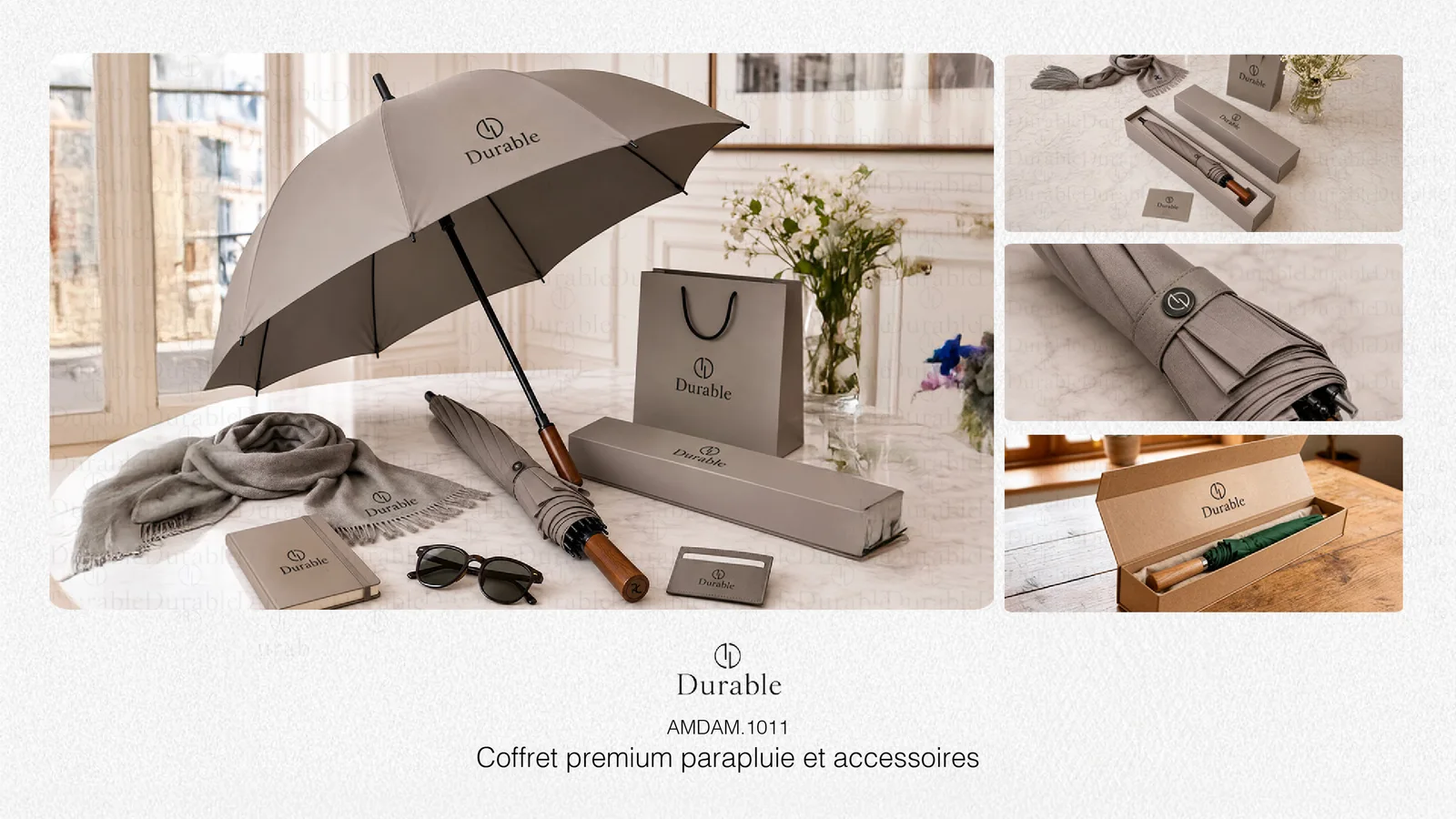 Coffret premium parapluie et accessoires