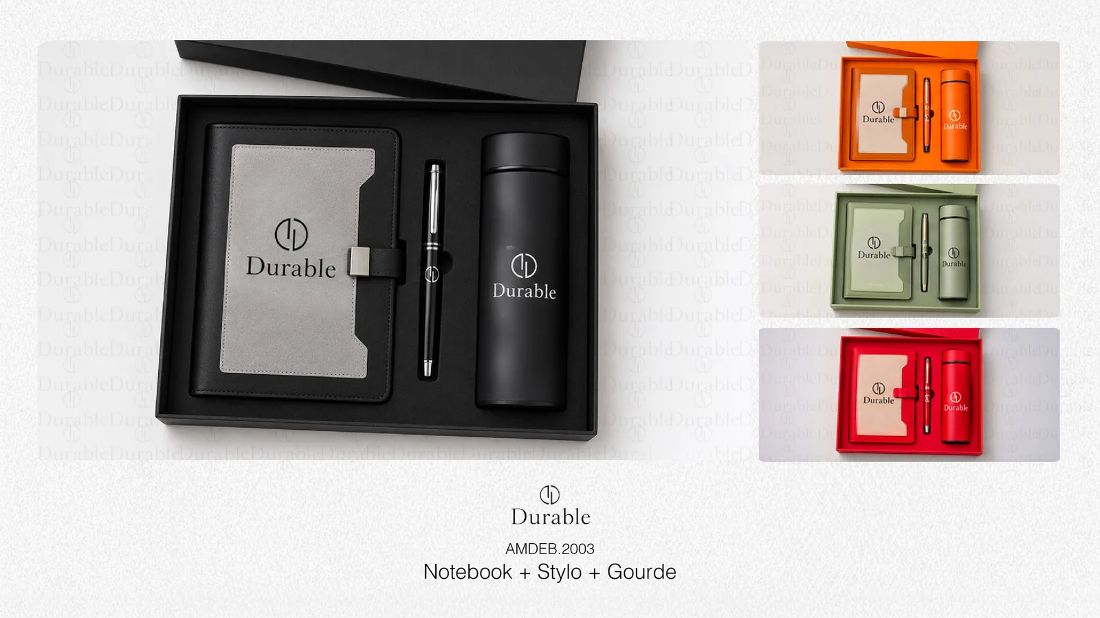 Notebook + Stylo + Gourde